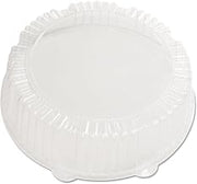 CaterLine Plastic Round Catering Tray Dome Lid, 12-Inch Diameter x 2.75-Inch Height, Clear (25-Count)