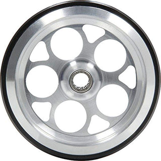 Wheelie Bar Wheel by Allstar Performance – 4" O.D. polyurethane, Rubber, Silver, Model ALL60513