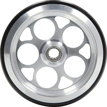 Wheelie Bar Wheel by Allstar Performance – 4" O.D. polyurethane, Rubber, Silver, Model ALL60513