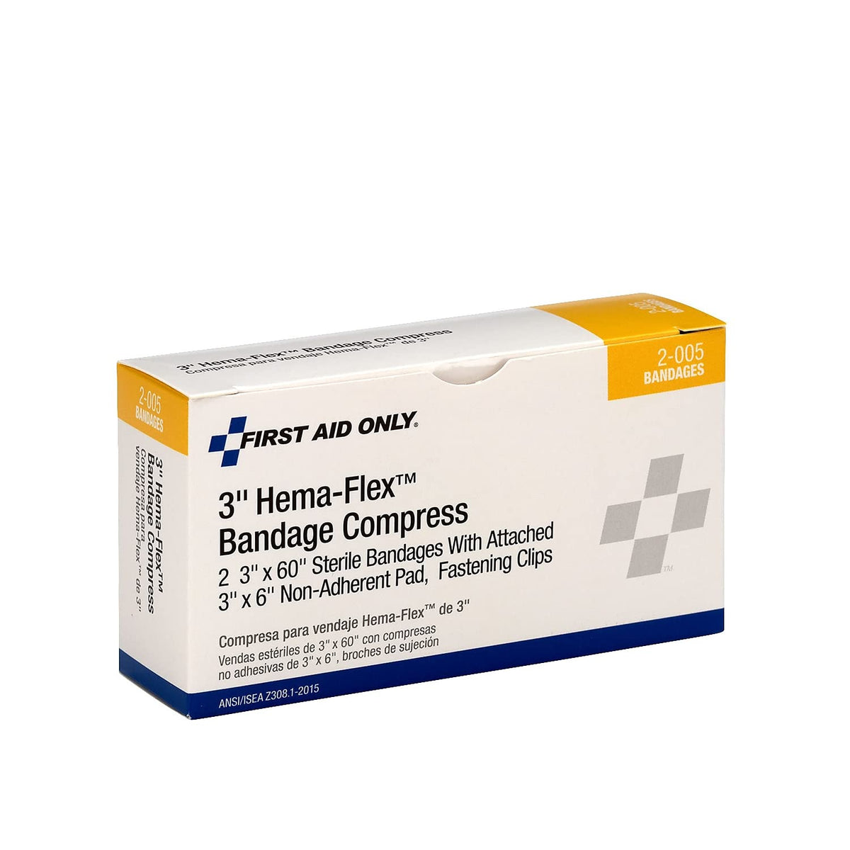 001: 3" Hema-Flex Bandage Compress by First Aid Only – 2-005/AN266, Bamboo, Model 2-005