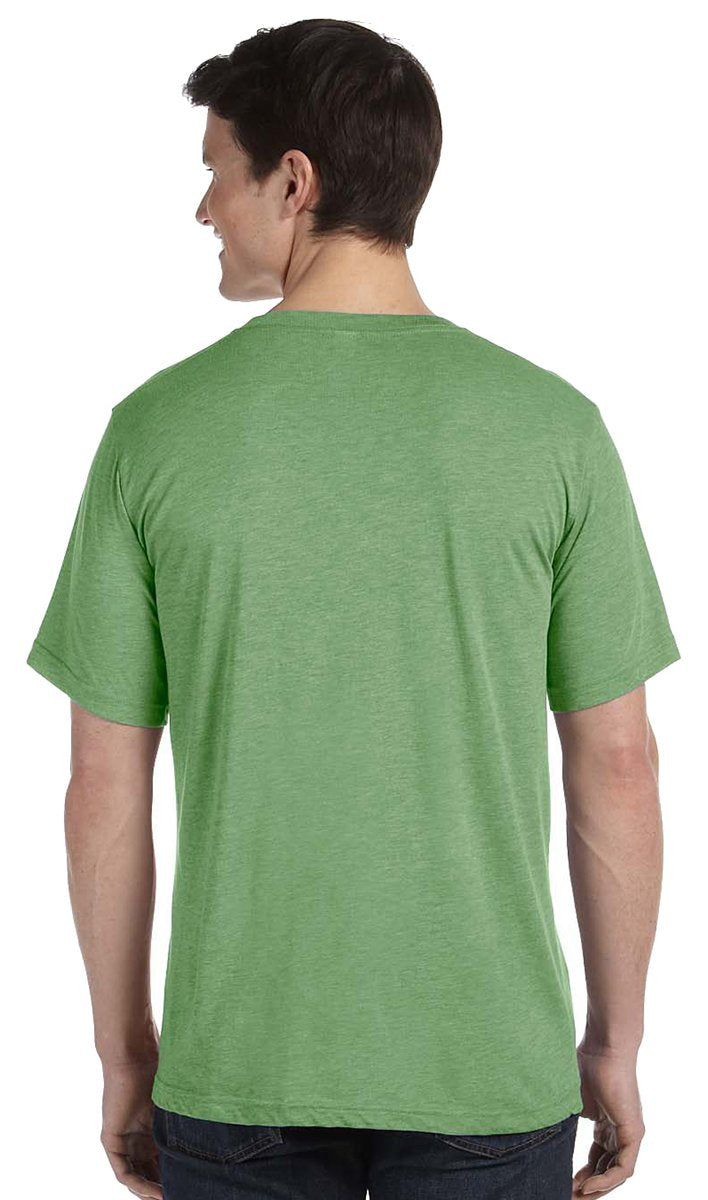 Unisex Triblend V-Neck Tee BC by BELLA+CANVAS – Medium, Polyester, Maroon Triblend, Model 3415