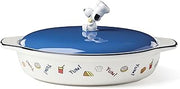 Lenox Chef Snoopy Casserole Dish with Lid | stoneware, dishwasher and oven safe to 350 degrees | peanuts collectible gift for kitchen | 4.4 inch