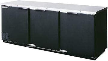 Beverage-Air BB78HC-1-F-B 78" Back Bar Refrigerator - Black - Solid Door - Food Rated