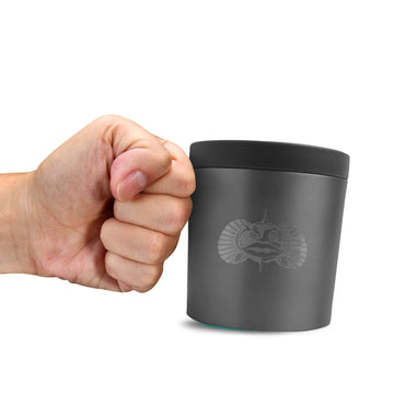 Anchor Non-Tipping Cup Holder for Boats & Paddle Boards by Toadfish – One Size, 32 ounces, Stainless Steel, GRAPHITE, Model TFAnchor