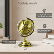 Alloy Metal Globe Model by Fitnnybay – 3.74 x 6.69 x 4.72 in, Alloy, Green, Model C2026L08Y15A194034WSSDCO