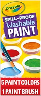 Crayola Spill Proof Paint Set (5ct), Washable Paint for Kids, Craft Supplies for Classrooms, School Supplies