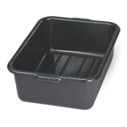 7" Black Polyethylene Bus Box by Tablecraft – 21.25 x 15.75 x 7 inches, High Density Polyethylene (HDPE), Black, Model 1537B