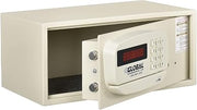 Global Industrial Hotel Safe Electronic Lock w/Card Slot, Keyed Differently, Off White, 15"Wx10"Dx7"H