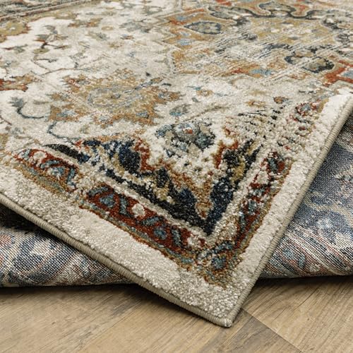 Oriental Weavers 7" x 2'3" (Runner) / Beige / Modern Area Rugs
