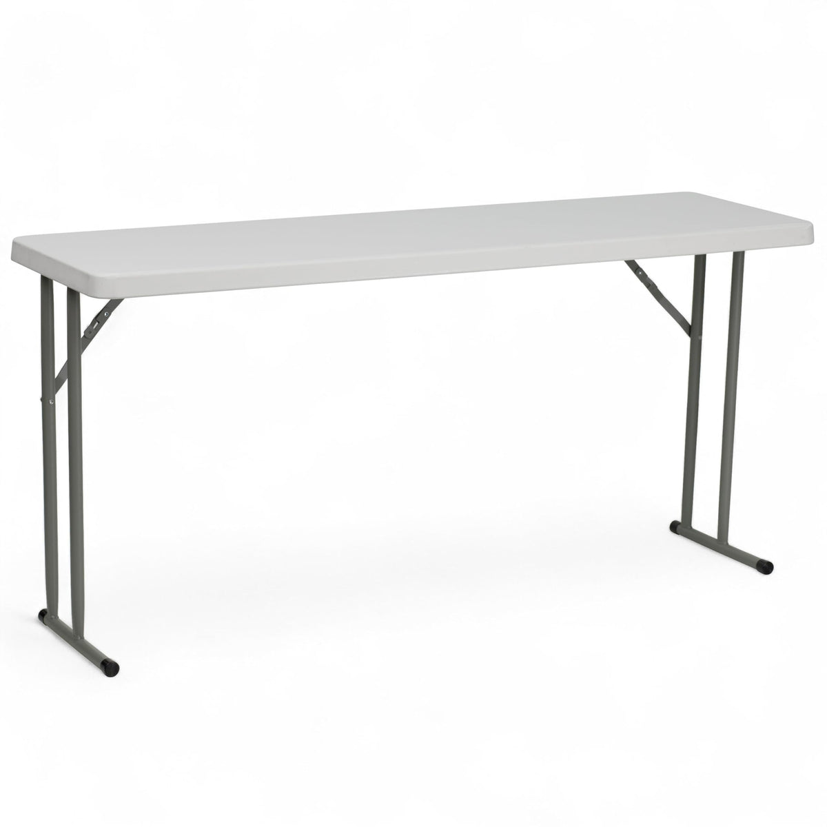 5 ft Plastic Folding Training Table by Flash Furniture – 18"W x 60"L, Metal, Plastic, Plastic: Polyethylene, Granite White, Model RB-1860-GG