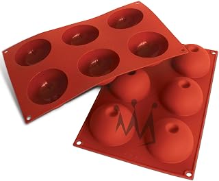 Silikomart Professional SF086 Silicone Baking Mold Magic Dome 3.89 Oz Volume, 2.95" Diameter x 1.57" High, 6 Cavities (1 Each)