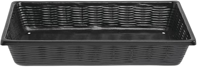 Marco Produce Baskets with Drainage Holes Rectangular Black ABS - 12'L x 18"W x 3 1/4"H