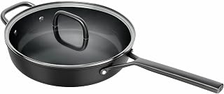ZWILLING Milano Sauté Pan 28 cm with Glass Lid, Aluminium, Ceramic Non-Stick Coating, PFAS-Free, Suitable for Induction Cookers, Dishwasher Safe, Made in Italy, Black