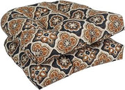 Blazing Needles 93184-2CH-OD-201 19 in. U-Shaped Outddor Dining Chair Cushions Adonis Caramel - Set of 2