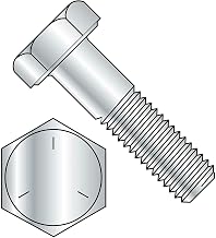 Hex Cap Screw, 5/16-18 x 2", Carbon Steel, Zinc, Grade 5, PT, UNC, 100 Pack