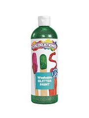 Colorations CGPGR Washable Glitter Paint, 16 fl oz, Green, Non Toxic, Vibrant, Bold, Kids Paint, Craft, Hobby, Fun, Art Supplies