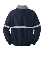 Challenger Jacket with Reflective Taping by Port Authority – 4X-Large, Nylon, True Navy/ Grey Heather/ Reflective, Model SNM-228233