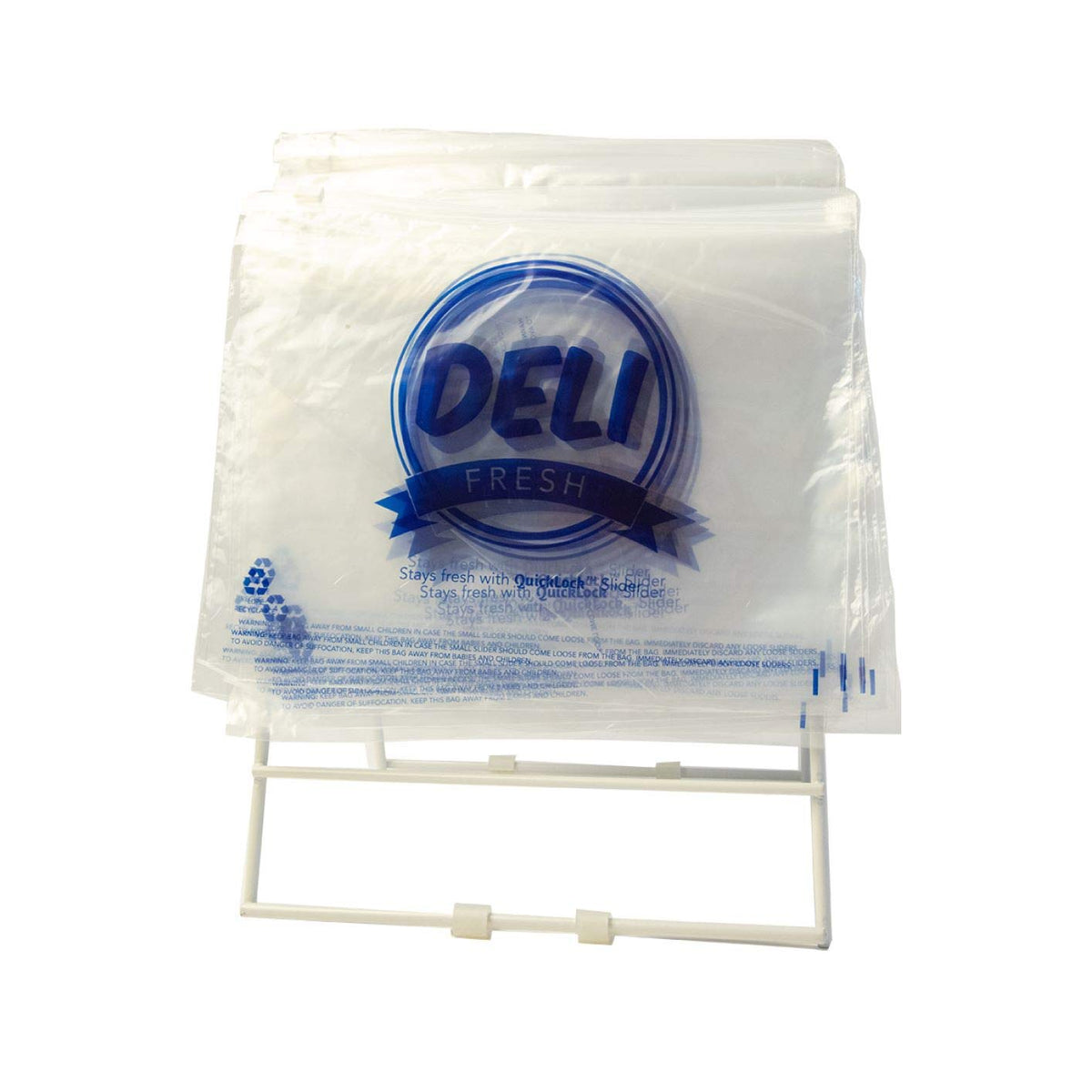 Zip-Slide Closure Deli Bags by Jaccard – 10" x 8" x 1.25 mm, 1000 liters, Polyethylene (PE), 1 color - clear with printing, Model 200202