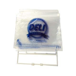 Zip-Slide Closure Deli Bags by Jaccard – 10" x 8" x 1.25 mm, 1000 liters, Polyethylene (PE), 1 color - clear with printing, Model 200202