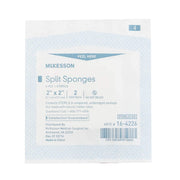 Performance Plus Gauze Iv Sponge 6Ply Sterile 2"X2" -35 Packs of 2 - Model by McKesson – 2 Count (Pack of 25), Rayon, White, Model 16-4226