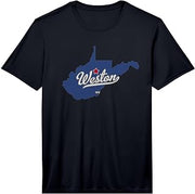 Weston West Virginia WV Map Performance T-Shirt