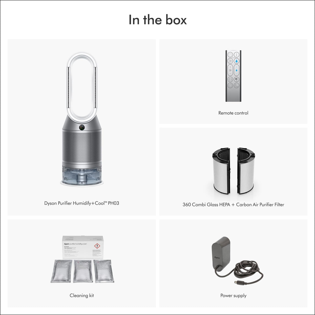 Purifier Humidify+Cool PH by Dyson – Large, White, Model 369169-01