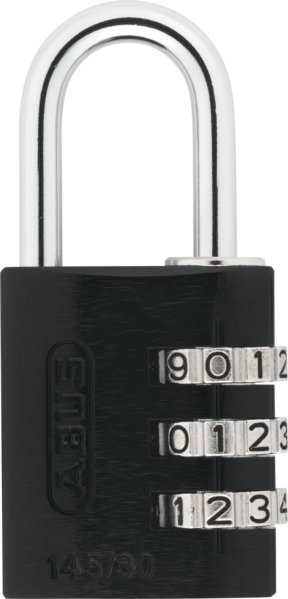 Combination Lock 145/30 Black - Luggage Lock by ABUS – 30 mm, Alluminio, Black, Model 34601