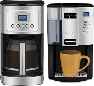 Cuisinart Coffee Maker, 14-Cup Glass Carafe, Fully Automatic for Brew Strength Control & 1-4 Cup Set & Coffee Maker, 12 Cup Programmable Drip, DCC-3000P1, Black