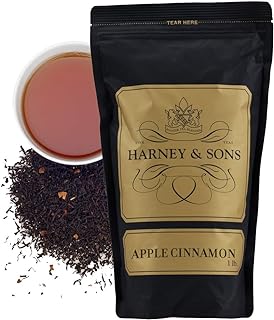 Harney & Sons Apple Cinnamon Loose Leaf Black Tea, 16 oz | Loose leaf black tea with apple and cinnamon flavors. Contains caffeine.