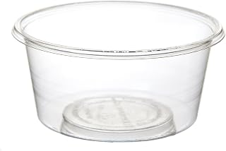 ECO PRODUCTS Compostable 5oz Clear Round Deli Containers, Case of 2000, Meal Prep, Lids Sold Separately, Made from PLA Plastic, A Renewable Material Made from Plants