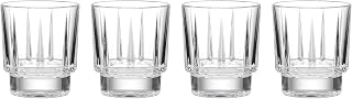 Reed & Barton Estate Crystal Double Old-Fashioned Glasses, Set of 4 | barware cocktail | crystal | clear | double old fashioned whiskey glasses