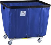 Inc., 12 Bushel Vinyl Basket Truck with Steel Base, Blue, Capacity 600 lb, Capacity Volume 15 ft³, Color Blue, Model# 412SOC/BL