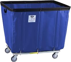 Inc., 12 Bushel Vinyl Basket Truck with Steel Base, Blue, Capacity 600 lb, Capacity Volume 15 ft³, Color Blue, Model# 412SOC/BL