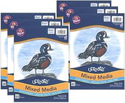 Ucreate Heavyweight Mixed Media Art Paper, 9-Inch X 12-Inch, Natural, 60 Sheets Per Pack, 6 Packs (Pac4841-6)