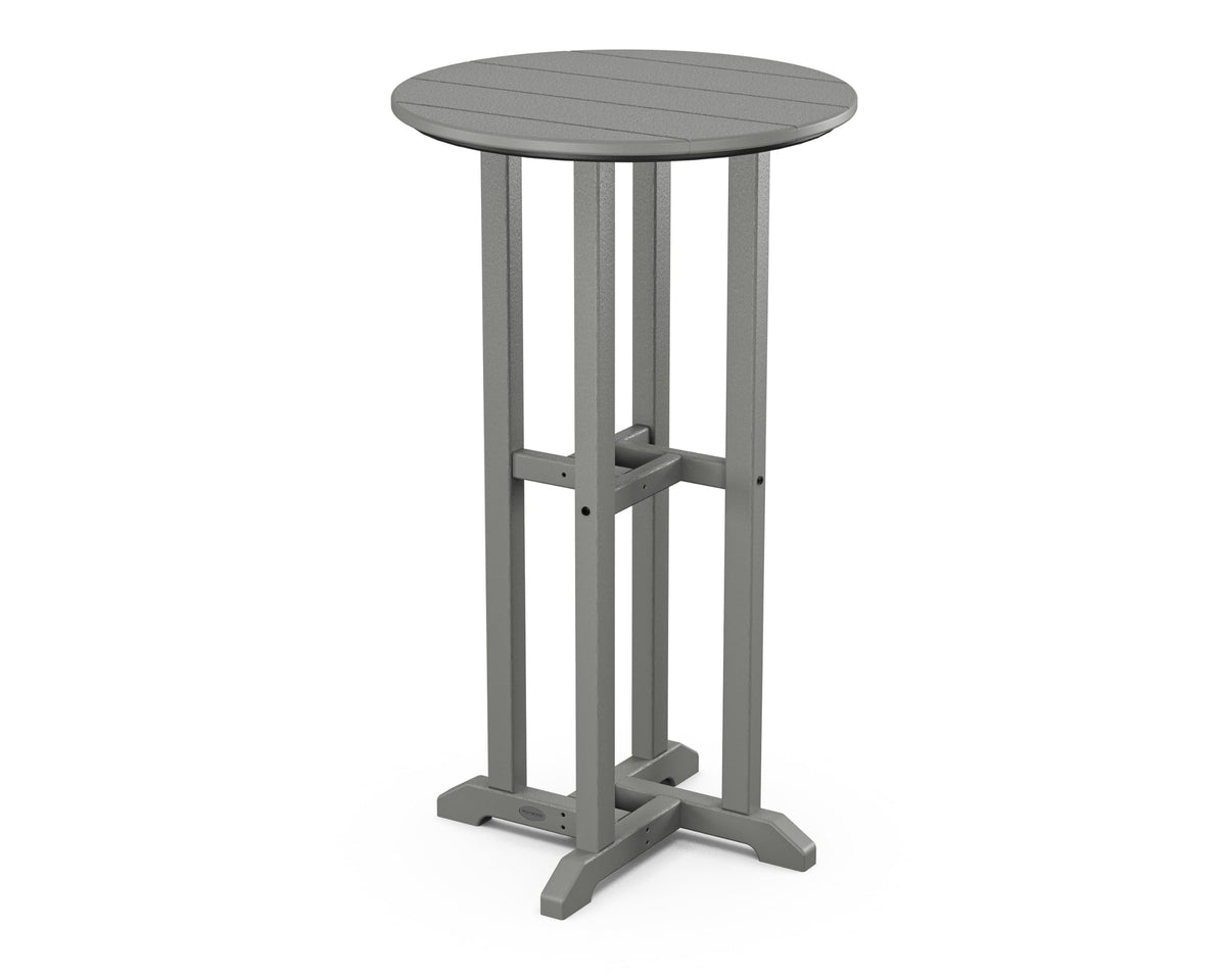 ® Bar Table by Polywood – 24 inches x 24 inches x 42 inches, High Density Polyethylene, Slate Grey, Model RBT124GY