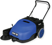 Clarke BSW 28 Commercial Battery Sweeper 28 Inch by Clarke International – 39"L x 31"W x 24"H, Roto-mold, Blue, Model 9084705010