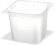 Modpans 1/6 Food Pan and Lid for Kitchens and Restaurants by San Jamar – 2 Quart, 1.9 liters, Polypropylene, White, Model MP16