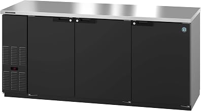 Hoshizaki BB80 Refrigerator, Three Section, Black Vinyl, Solid Doors