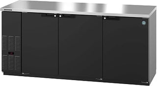 Hoshizaki BB80 Refrigerator, Three Section, Black Vinyl, Solid Doors