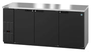 Refrigerator, Three Section, Black Vinyl, Solid Doors by HOSHIZAKI – 28.74 cubic_feet, Black, Model BB80