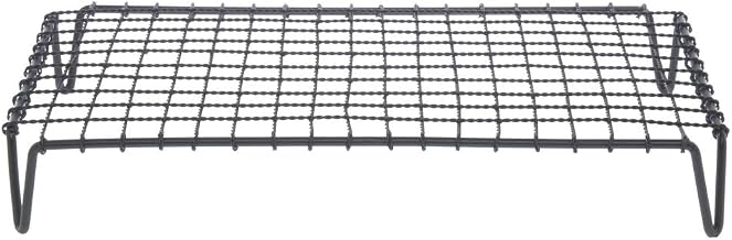 HUBERT Display Riser with Grates Rectangular Black Powder Coated Iron- 20" L x 12" W x 3" H