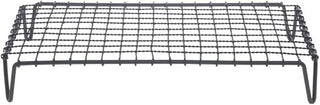 HUBERT Display Riser with Grates Rectangular Black Powder Coated Iron- 20" L x 12" W x 3" H