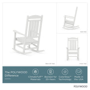 Presidential Rocking Chair in White by Polywood – Oversized, Plastic, White, Model R100WH