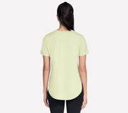 Women's Go Dri Swift Tunic Tee by Skechers – Lemon Yellow/ Bright White, Model TS105