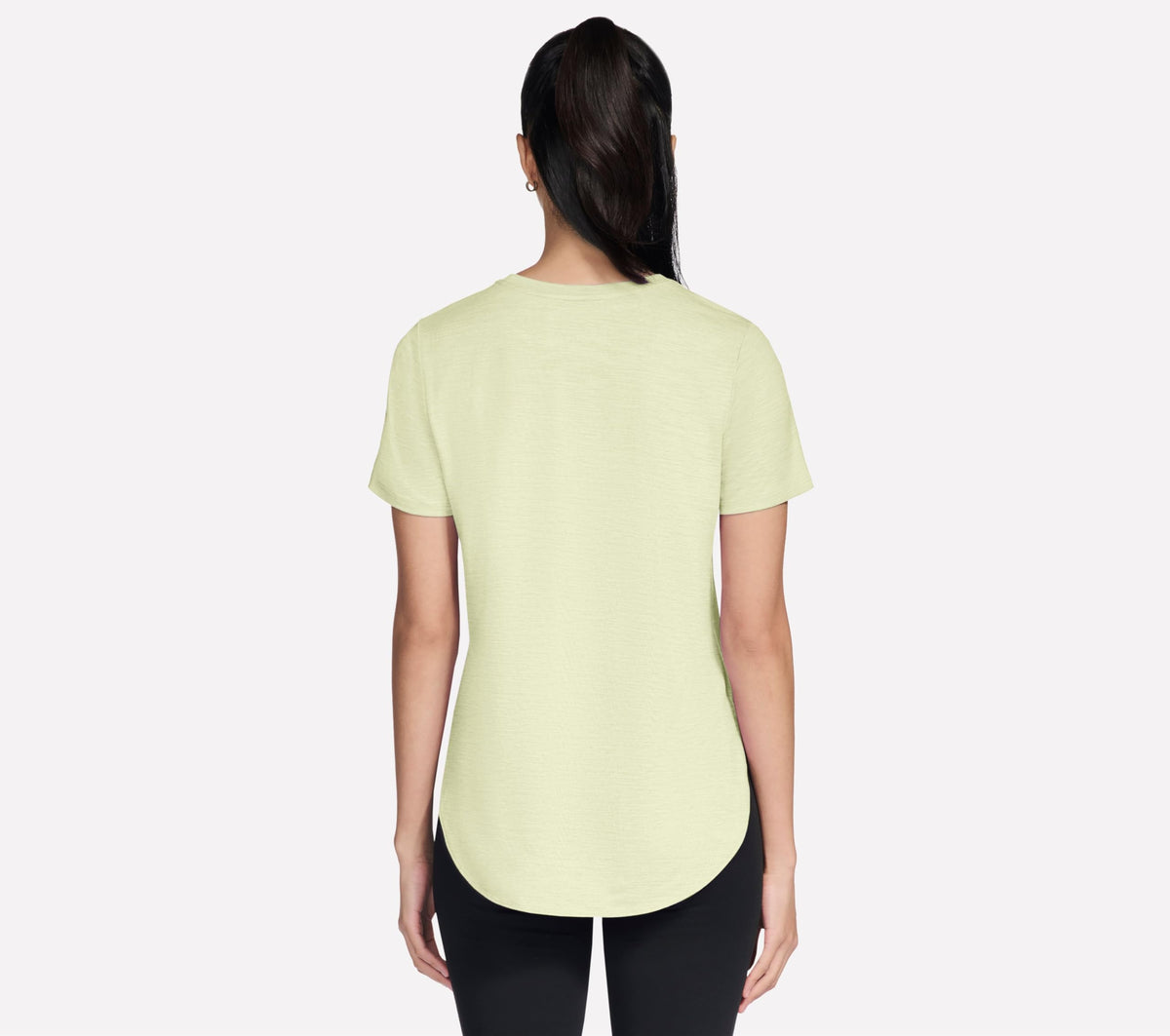 Women's Go Dri Swift Tunic Tee by Skechers – Lemon Yellow/ Bright White, Model TS105