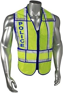 Radians 207 Breakaway 1" Split Vest, Police/Blue Trim/Green, Jumbo/2X/4X