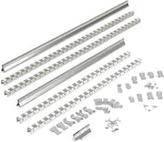 Global Industrial Gravity Carton Flow Roller Track Kit, Double Depth, 96"