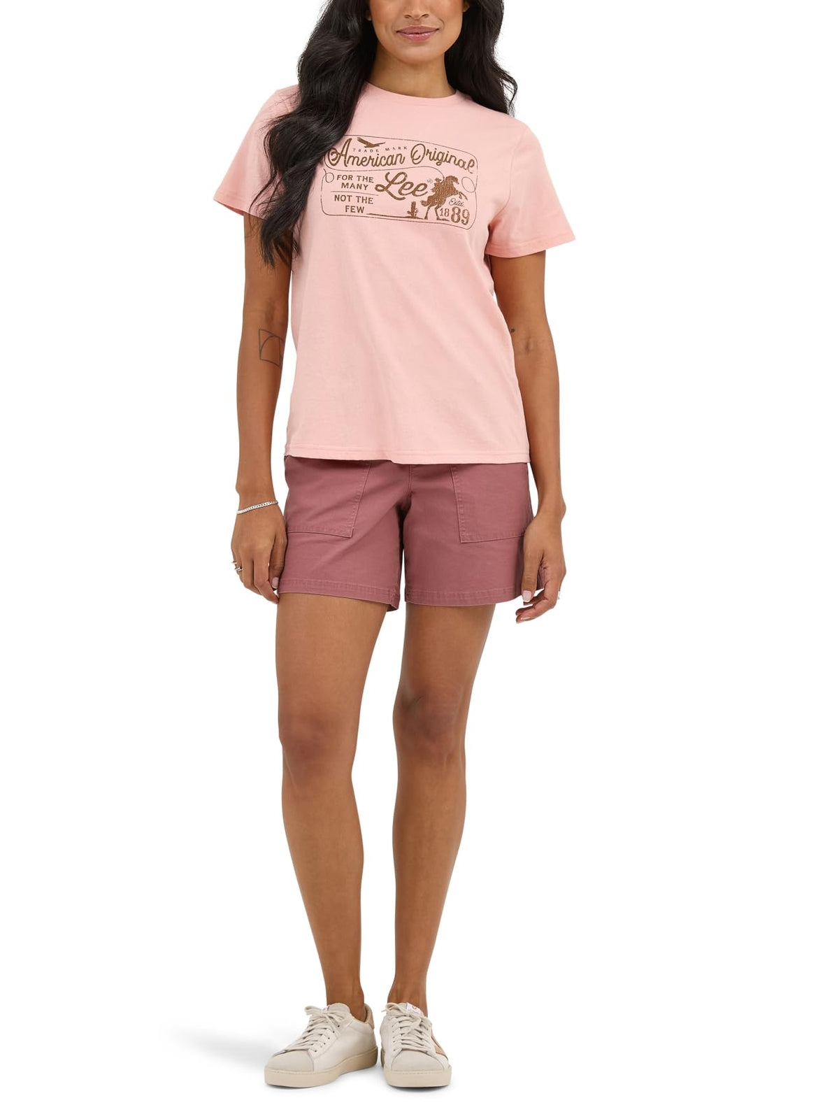 Women's Graphic Tee by Lee – Cotton, Rose Tan, Model 112361211