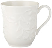 Opal Innocence Carved Mugs by Lenox – 12 Ounces, 12 fluid_ounces, Stoneware, White, Model 31881