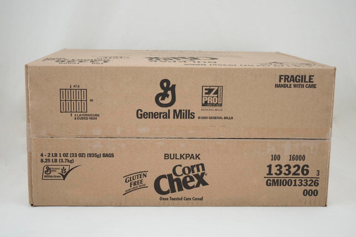 Corn Chex Cereal Bulk Pak by General Mills – 33 OZ per case (4 cases total), Pack of 4